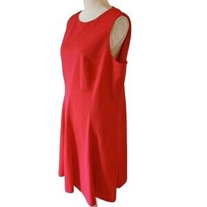 American Living Dress Size 18 Dark Coral Sleeveless Fit Flare Summer Stretch